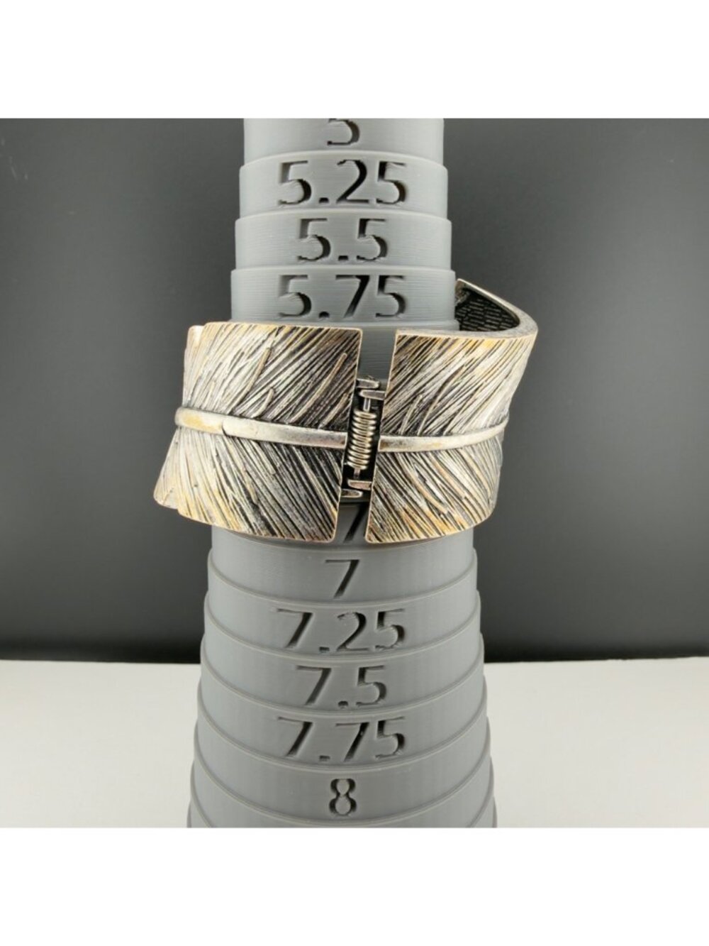 Boho Bracelet Lot Silver Tone Cuff Rhinestone Stretch Mixed Metals Stackable - Picture 14 of 16